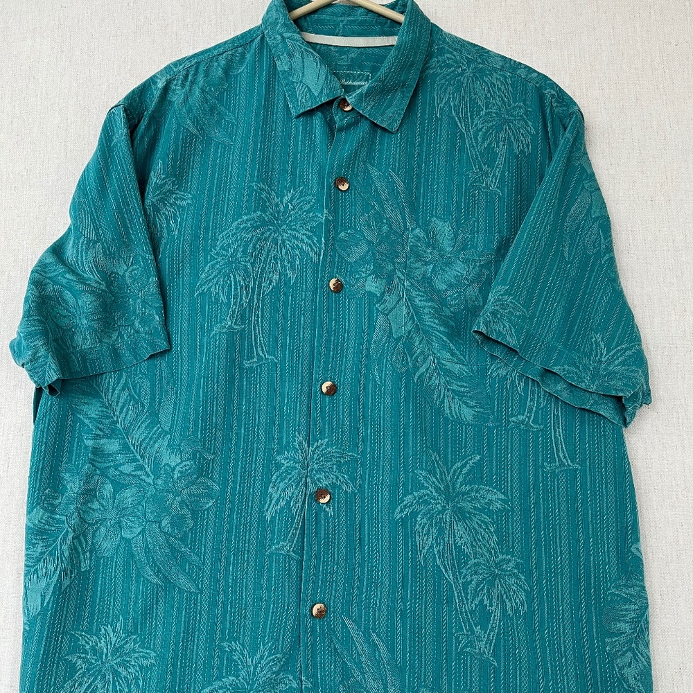 Tommy Bahama Silk Hawaiian Shirt floral XL